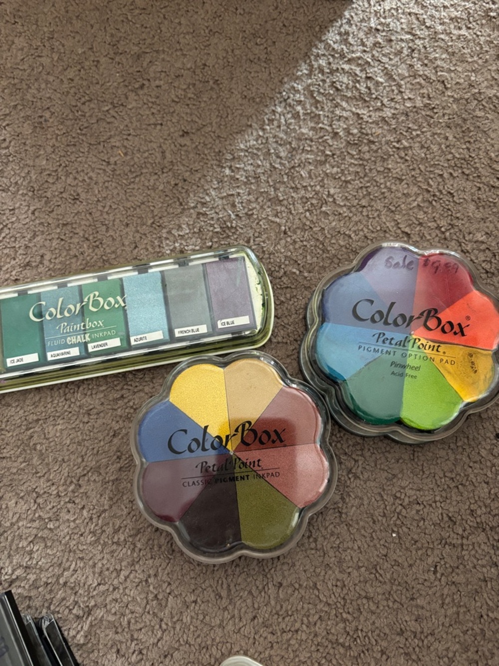 Meme Multicolor Ink Pad Assortment with Blue and Orange Accents